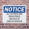 Signmission All Co-Pays And Deductibles Are Due At Time, 14 in W x Rectangle, Plastic OS-2PACK-NS-P-1014-L-10092 - alternate 5
